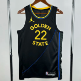 24-25 WARRIORS WIGGINS #22 Black Top Quality Hot Pressing NBA Jersey (Trapeze Edition) 飞人版