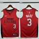 24-25 HEAT WADE #3 Red City Edition Top Quality Hot Pressing NBA Jersey (V领）