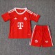 25-26 Bayern Red Goalkeeper Kids Soccer Jersey 1:1 Thai Quality