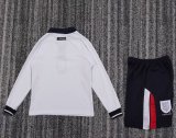 1998 England Home Long sleeves Retro Kids Soccer Jersey