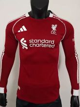 25-26 LIV Home Long Sleeve Player Version Soccer Jersey