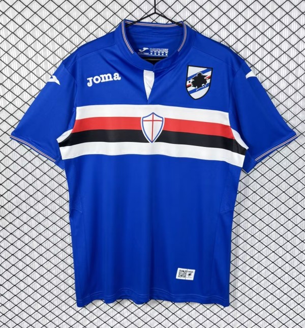 2015-2016 Sampdoria Home Retro Soccer Jersey