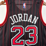 25-26 BULLS JORDAN #23 Black Top Quality Hot Pressing NBA Jersey (Trapeze Edition) 飞人版