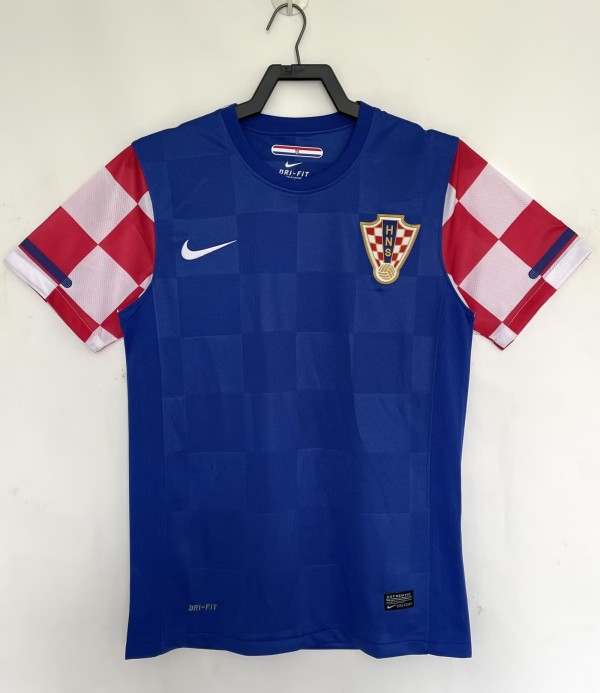 2010 Croatia Away Blue Retro Soccer Jersey