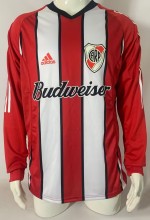 2003-2004 River Plate Away Long Sleeve Retro Soccer Jersey