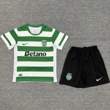 25-26 Sporting Lisbon Home Kids Soccer Jersey