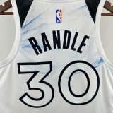 24-25 Timberwolves RANDLE #30 White City Edition Top Quality Hot Pressing NBA Jersey