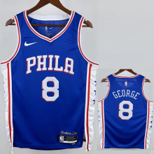 24-25 76ERS GEORGE #8 Blue Top Quality Hot Pressing NBA Jersey
