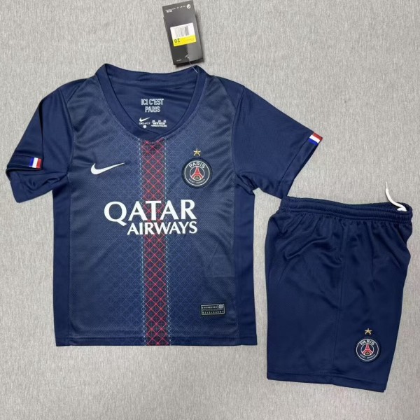 25-26 PSG Home Kids Soccer Jersey 1:1 Thai Quality*带星