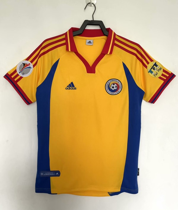 2000 Romania Home Retro Soccer Jersey