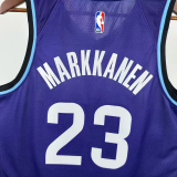 25-26 JAZZ MARKKANEN #23 Purple Top Quality Hot Pressing NBA Jersey