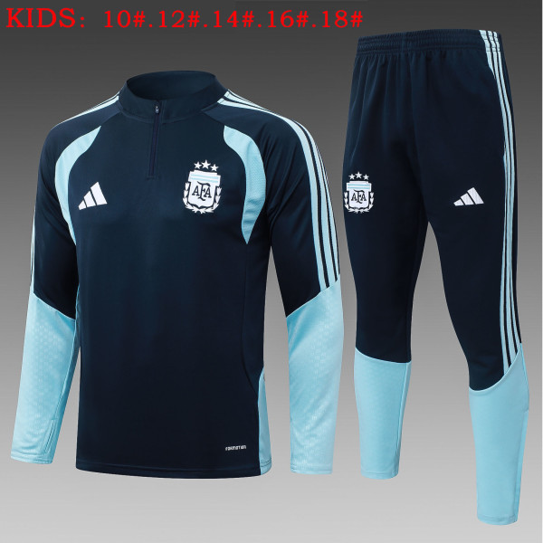26-27 Argentina High Quality Kids Half Pull Tracksuit