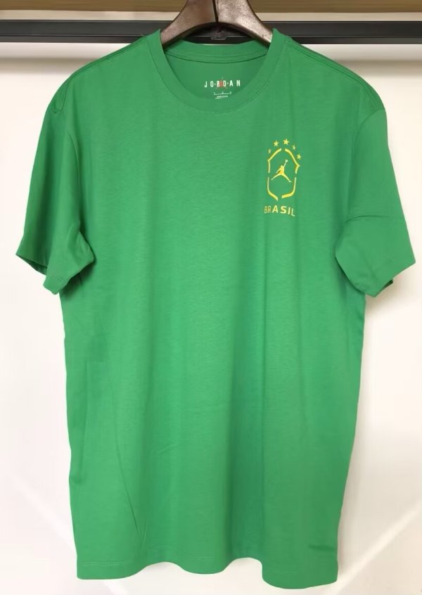 26-27 Brazil Green High Quality Casual T-Shirt 绿圆领
