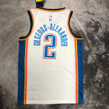 OKC GILGEOUS-ALEXANDER #2 White Top Quality Hot Pressing NBA Jersey