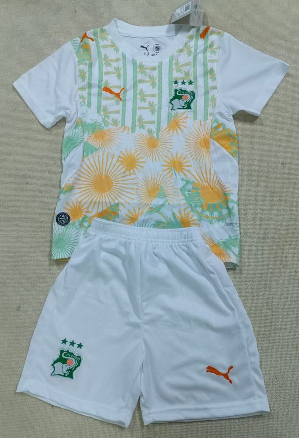 2026 Cote d'Ivoire Away Kids Soccer Jersey