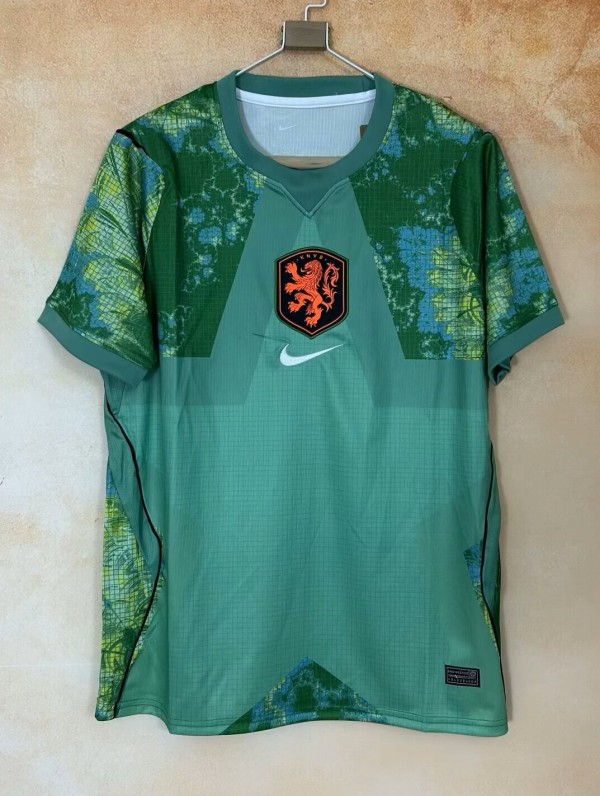 2026 NetherIands Green GoalKeeper Fans Soccer Jersey