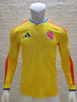 2026 World Cup Colombia Home Long Sleeve Player Version Soccer Jersey*长袖球员