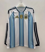2026 World Cup Argentina Home Long Sleeve Fans Soccer Jersey (长袖)