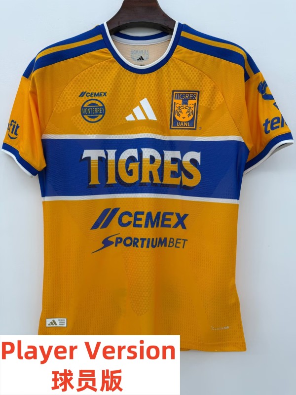 26-27 Tigres UANL Home Player Version Soccer Jersey