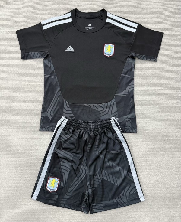 26-27 Aston Villa Black GoalKeeper Adult Suit