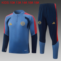 26-27 Bayern High Quality Kids Half Pull Tracksuit