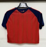 2026 Spain Home Women Cheerleading Short-sleeved (With 2 Star)*两颗星