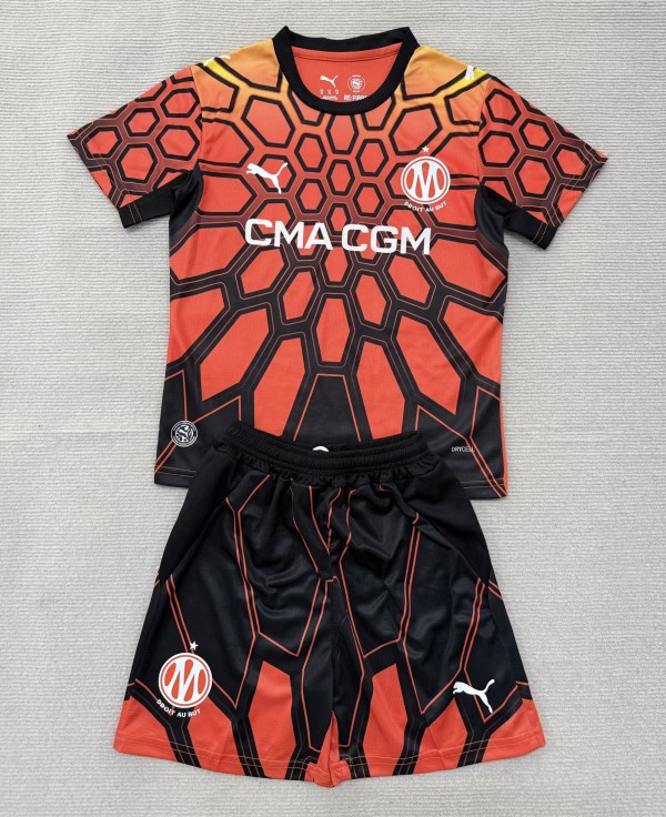 26-27 Marseille Orange GoalKeeper Adult Suit