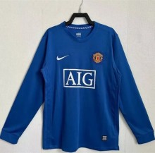 2008-2009 Man Utd Third Long Sleeves Retro Soccer Jersey