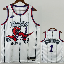 25-26 Raptors McGRADY #1 White Retro Top Quality Hot Pressing NBA Jersey