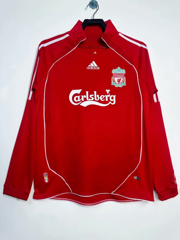 2006-2008 LIV Home Long Sleeve Retro Soccer Jersey