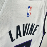 23-24 Kings LAVINE #8 White Top Quality Hot Pressing NBA Jersey