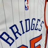 24-25 KNICKS BRIDGES #25 White City Edition Top Quality Hot Pressing NBA Jersey
