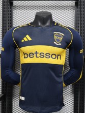 25-26 Boca Juniors Home Long sleeves Player Version Soccer Jersey