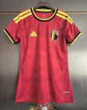2026 World Cup Belgium Home Women Fans Soccer Jersey (女)