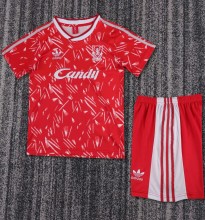 1989-1991 LIV Home Retro Kids Soccer Jersey