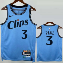 24-25 Clippers PAUL #3 Blue City Edition Top Quality Hot Pressing NBA Jersey