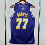 25-26 Lakers DONCIC #77 Purple Top Quality Hot Pressing NBA Jersey (Trapeze Edition) 飞人版