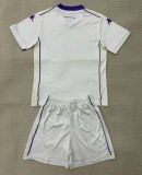 25-26 Fiorentina  Away Kids Soccer Jersey