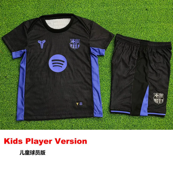 25-26 BAR Black Joint Edition Kids Player Version Soccer Jersey 1:1 Thai Quality(球员童装)