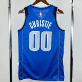 22-23 Dallas Mavericks CHRISTIE #00 Blue Top Quality Hot Pressing NBA Jersey(V领)
