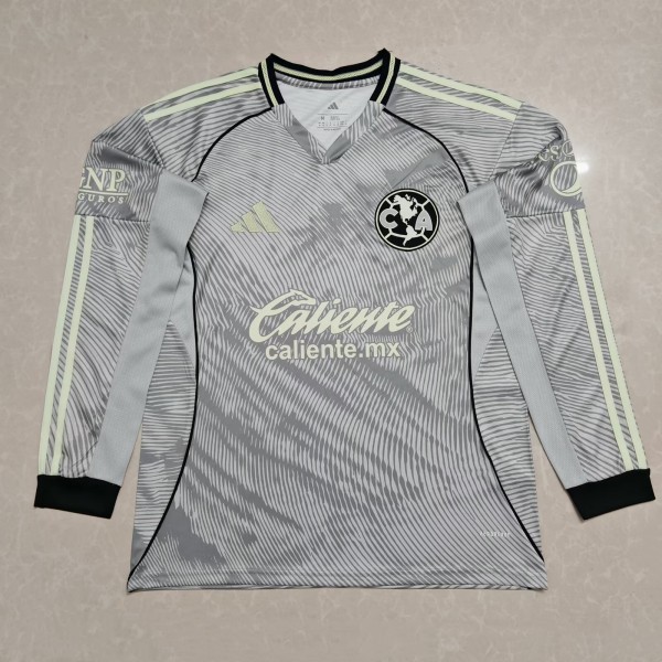 25-26 Club America Third Long Sleeve Soccer Jersey (长袖)