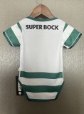 25-26 Sporting Lisbon Home Baby Infant Crawl Suit 1:1 Thai Quality