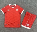 25-26 Tunisia Home Kids Soccer Jersey