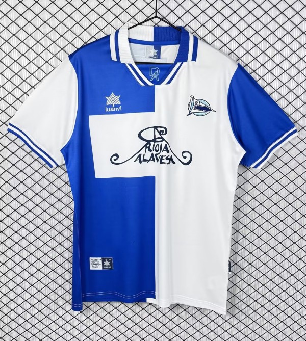 2000-2001 Alaves Home Retro Soccer Jersey