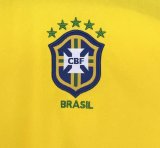 2004 Brazil Home Long sleeves Retro Soccer Jersey 