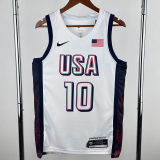 2024 Olympic Game USA TATUM # 10 White Basketball Jersey