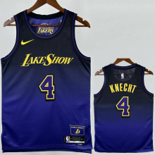 24-25 LAKERS KNECHT #4 Royal blue City Edition Top Quality Hot Pressing NBA Jersey