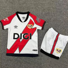 25-26 Rayo Vallecano Home Kids Soccer Jersey 1:1 Thai Quality