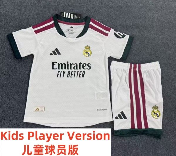 2026 RMA Home Player Version Kids Soccer Jersey (球员童装)
