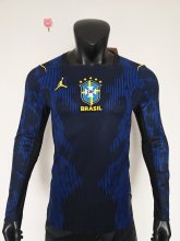 2026 Brazil Away Long Sleeve Player Version Soccer Jersey (长袖球员)